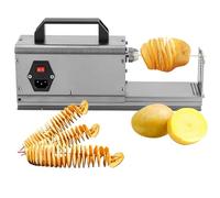 3 in 1 Electric Potato Slicer, Automatic Chip Cutter with Thicker Stainless Steel, Handle & 3 Blades for French Fries, Vegetables