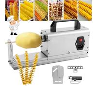 3 in 1 Electric Spiral Potato Cutter, Tornado-Potato Slicer, Twisted Potato Slicer, Spiral Twister Cutter, Thicker Stainless Steel Vegetables Cutting Machine with Handle