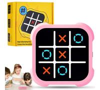 3-in-1 Electronic Tic Tac Toe Toy, Electronic Tic Tac Toe Bolt Game (Pink)