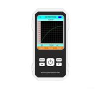 3-in-1 EMF Meter Digital, Electromagnetic Field RF Radiation Detector Tester with Large Color Screen, Data Lock and Alarm for Home Office Indust(White)