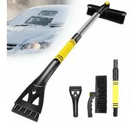 3 In 1 Extendable Snow Shovel With Ice Scraper And Brush For Car Windshield Frost Removal