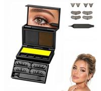3-in-1 Eyelash Stamp Kit, Lower Lash & Eyeliner Stamp, Black Box | 3-in-1 Lower Lash & Eyeliner Stamp Kit with Beauty Mark, Black & Brown, Portable Black Box for Quick Eye Makeup(1pc)