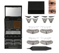 3-in-1 Eyeliner & Lower Lash Stamp Kit, 3-in-1 Waterproof Eyelash Stamp | Includes Black & Brown Waterproof Ink, Beauty Mark Dotter, Multiple Lash Styles & Mirror Case, Long-Lasting & Smudge-Proof