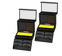 3-in-1 Eyeliner & Lower Lash Stamp Kit Waterproof Smudge-Proof，2Pcs | Lower Eyelash Stamp, Beauty Mark Stamps, Black & Brown, 8x5x3cm, Portable Design, Eye Makeup Kit