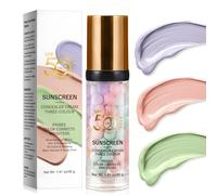 3 In 1 Face Primer, One Step Color Corrector Perfecting Primer Makeup, SPF 50 Oil Control Sunscreen Isolation Cream, Moisturizing & Brightening Face Serum, Pore Minimizer Colour Changing Foundation