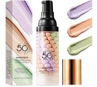 3 In 1 Face Primer with SPF 50, One Step Color Corrector Makeup Primer, Oil Control & Tone Correction Makeup Base,Pore Minimiser & Colour Corrector, Sunscreen Isolation Cream,Moisturizing Long Lasting