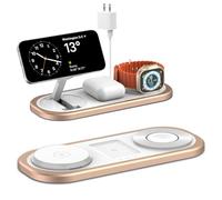3 in 1 Wireless Charger for iPhone, Magsafe Foldable Magnetic Charging Station for iPhone 15/14/13/12/Pro Max/Pro/Mini/Plus, Apple Watch 9/8/7/SE/6/5/4/3/2/1/Ultra2/Ultra, AirPods pro/2/3