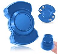 3-in-1 Fidget Spinner Toy for Adult Metal Slider Clicker Spinner Magnetic Easter Basket Stuffer for Adult Men Office Desk Toy Stress Anxiety Relief ADHD Magnet EDC Cool Gadget Gifts - Blue