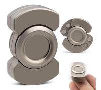 3-in-1 Fidget Toys Adults: Spinner, Slider & Clicker - Magnetic Stainless Steel Bearings for Super-Stable Rotation - Ultimate Stress Relief, Enhanced Focus, and Habit Breaking Companion(Silver)(Silver