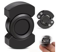 3-in-1 Fidget Toys Adults: Spinner, Slider & Clicker - Magnetic Stainless Steel Bearings for Super-Stable Rotation - Ultimate Stress Relief, Enhanced Focus, and Habit Breaking Companion(Silver)(Nero)