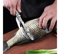 3-in-1 Fish Scaler Remover Meat Cleavers Fish Knife Hanging Stainless Steel Fish Peeler Open Belly & Dig Out Fish Cleaner Efficient Fish Descaler Tool for Home Kitchen