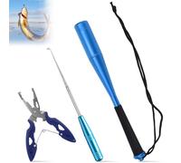 3 in 1 Fishing Multi Tool Set with Fish Pliers, Hook Remover, Fishing Disgorgers and Priest, Portable Heavy Duty Aluminum Alloy & Stainless Steel Fishing Accessories for Professional & Amateur Anglers