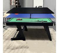 3-in-1 Foldable American Pool Table For Home - Play Pool, Ping Pong & Dining Table(B1-1.4m)