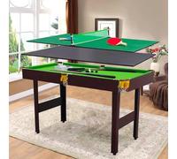 3-in-1 Foldable American Pool Table For Home - Play Pool, Ping Pong & Dining Table(C3-1.8m)