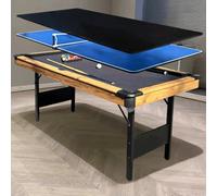 3-in-1 Foldable American Pool Table For Home - Play Pool, Ping Pong & Dining Table(C5-1.8m)