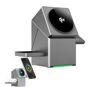3-in-1 Foldable Magnetic Wireless Charging Station, Touch Pop-Up 15W Rotation Stand for Phone, Watch & Headphones