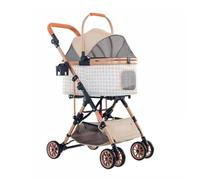 3-in-1 Foldable Pet Stroller for Small & Mum Dogs and Cats, 4-Wheel Design with Detachable and STO Basket, Convenient Travel Solut for Pets