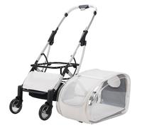 3 in 1 Foldable Pet Stroller with Removable Bag & Basket Multifunctal Design for Small to Mum Dogs & Cats Perfect for Travel & Outdoor Use
