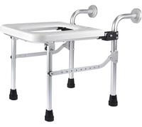 3-in-1 Folding Bedside Commode, Portable Toilet, Adult Potty, Commode Seat for The Elderly, Disabled, and Pregnant Women, Supports Up to 360lbs.