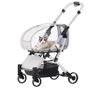 3 in 1 Folding Pet Stroller, Portable Buggy with Removable Carrier, Waterproof and All Terrain for Small Dogs and Cats