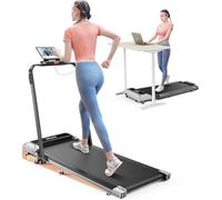 3 in 1 Folding Treadmill, Walking Pad with 7% Incline, 2.5HP Electric Treadmill for Home Under the Desk, Magnetic Remote Control, 12 km/h, 40x100cm, 12 Modes, App, LED Display