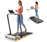 3 in 1 Folding Treadmill Walking Pad with 7 Incline 25HP Electric Treadmill