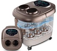3 in 1 Foot Bath Massager, 6 Motorized Massage Rollers with Time Temperature Control, Multifunctional Bathtub for Relieving Stress from Tired Foot