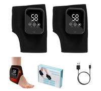 3 in 1 Foot Massager, 2Pcs Black Electric Massager with 3 Vibration Modes 5 Heating Levels Touch Screen USB Rechargeable Relieve Foot Pain for Home Office