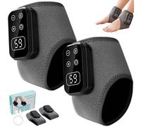 3 in 1 Foot Massager, 2PCS Triple Therapy Foot Massagers for Pain and Circulation, Cordless Ankle Feet Massager with Heater, 5 Vibration Modes & 5 Heating Levels, Gifts for Men Women Family