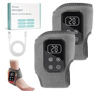 3 in 1 Foot Massager, Heat Foot Massager with 3 Massage Modes, Portable Cordless Triple Therapy Electric Foot Massagers for Pain and Circulation, Heel, Arch（2pcs）