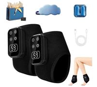 3 in 1 Foot Massager Pair, Aging Feet Massager with Triple Therapy (Heat, Vibration & Red Light), Triple Therapy Foot Massager for Pain Relief, Circulation & Muscle Fatigue (Black, 2pcs)