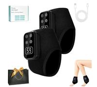 3 in 1 Foot Massager Pair, Triple Therapy Foot Massager with Heat, Vibration & Red Light for Aging Feet Massager, Rechargeable Cordless Electric Foot Massager for Pain Relief (Black, 2pcs)