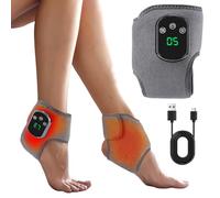 3-in-1 Foot Massager, Renew Triple Method Foot Massager with 3 Vibration Modes, Portable Cordless Electric Ankle Massagers for Pain, Heating Pad for Feet, Visible Touch Screen