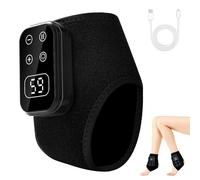 3 in 1 Foot Massager, Triple Therapy Foot Massager with Heat & Vibration for Aging Feet Massager, Cordless Rechargeable Heated Ankle Wrap for Pain Relief, Circulation & Muscle Fatigue (Black, 1pc)