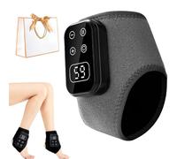 3 in 1 Foot Massager with Heat and Vibration, Portable Heated Ankle Brace for Pain Relief, Circulation and Swelling, Rechargeable Feet Massager for Foot Pain Relief and Circulation (1Pcs-Gray)