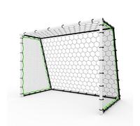 3 in 1 Football Rebounder Net & Goal, Adjustable Portable Soccer Training Equipment, Heavy Duty Kickback Trainer with Carry Bag for Solo Backyard Practice, Passing & Shooting, 182 x 121 cm