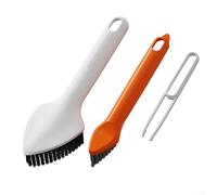 3 In 1 For Household Cleaning Brush Set Featuring Long Handle For Reaching Tight Spaces (White)