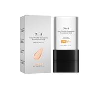 3-In-1 Foundation Stick, Portable Foundation, Longwear Stick, Velvet High Coverage Cream, Natural Color for Medium Skin Tones, Makeup (Light color, 1)