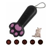 3 in 1 Function 3 Light Modes Red Dot Torch Cute Cat Paw Shape Silicone Buttons Plastic Case Iron Chain Hanging Battery Powered Cat Chase Play Train Cats Dogs