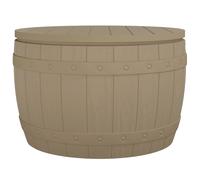 3-in-1 Garden Storage Box Deck Light Brown Polypropylene vidaXL