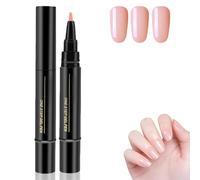 3-in-1 Gel Nail Polish Pen Soft Nude Blush, Portable One Step Application, Quick Cure Under UV Lamp, High Gloss Finish, Smooth Even Coverage for Natural Nails, Overlay & Extensions