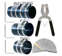 3 in 1 General Piston Rings Compressor Set Including Adjustable Piston Installation Tool for Various Engines Car Engine Repair Equipment