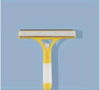 3-in-1 Glass Cleaning Spray Tool, Window Squeegee with Microfibre Pad, yellow