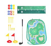 3 in 1 Golf Chipping Game Putting Mat Set Kids Golf Game Portable Foldable Design Sticky Golf Game Indoor Golf Putting Set Outdoor Golf Games for Adults Kids Swing Training Toy Practice Tool