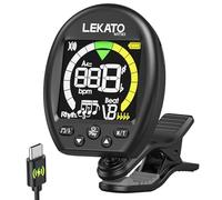 3 in 1 Guitar Tuner Metronome Tone Generator, LEKATO Rechargeable Full-Color Screen Chromatic Tuner Metronome，Guitar Tuner Clip On,For Guitar, Bass,Ukulele, Violin and Various Instruments