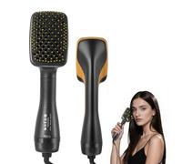 3 in 1 Hair Dryer Brush,Hot Air Styling Brush with Negative Ion,Hairdryer Straightener Brush with 3 Heat/2 Speed Settings,Scalp Massage Function for Frizz-Free Salon,One Step Hair Dryer and Styler