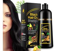 3 in 1 Hair Dye Shampoo Instant Colour Shampoo for Grey Hair for Women and Man, 500ML (Black)