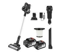3 in 1 Hand Held & Upright Bagless Compact Lightweight Vacuum Cleaner Hoover Vac with 2 x 3000mAh batteries
