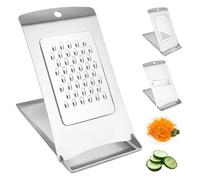3-in-1 Handheld Cheese Grater Set, Adjustable Stainless Steel Slicer Shredder & Grater with Base, Practical Kitchen Gadgets for Cheese Cucumbers Potatoes Carrots, Dishwasher Safe