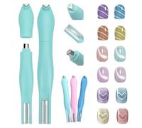 3-In-1 Heart Shape Round Line Shape Nail Art Magnet Pen, Double-Head Detachable Magnetic Nail Pens, 2025 Newmagnetic Upgrade Art Tool for Cat Eye Gel Polish, French Tip Tool Home Diy (Green-1PC)